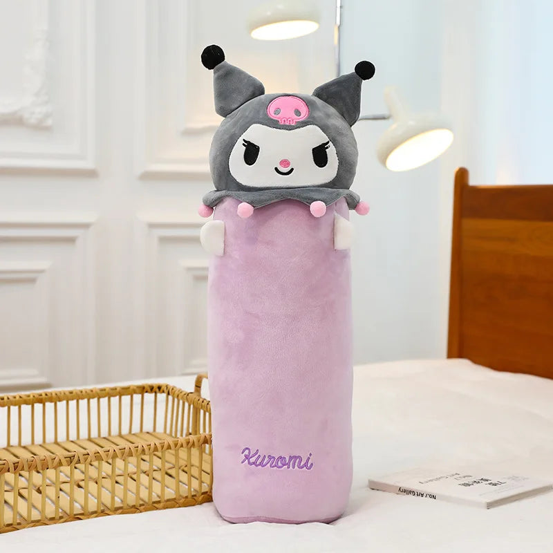 100cm Sanrio Hello Kitty Melody Kuromi Long Pillow Plush Toys Kawaii Soft Stuffed Doll Cushion Cartoon Kids Girls Sleeping Gifts