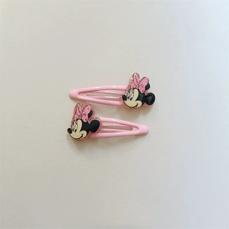 Disney Anime Minnie Mouse Hairrope Hairpin Kawaii Minnie Hair Accessories Cartoon Girl Hairpin Baby Gifts