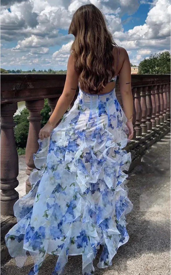 Long dresses Elegant Off Shoulder Evening Dress 2025 Princess Sleeve Chiffon Gown for Women Party Prom Formal Wear Long A-Line