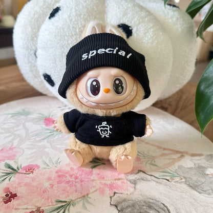 [Clothes only] POPMART POP MART LABUBU Sitting party second-generation vinyl doll clothes casual wear
