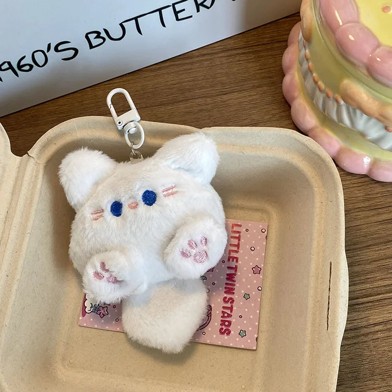 かわいいソフトぬいぐるみの小さな猫のキーホルダーぬいぐるみバッグ車のペンダントキーチェーンDIY小物子供用ぬいぐるみおもちゃ