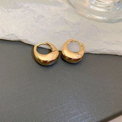 Gold Color Metallic Ear Loops For Women Simple Cool Style Irregular Geometric Ear Buckle Personalized Party HooP Earring Jewelry