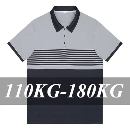 Summer Men's Casual Polo Shirt Large Size 1XL-7XL Short-sleeved Tees Lapel Business Breathable Soft T-shirt Male Tops Clothes