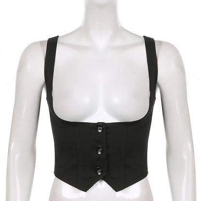 Solid Color Outer Waistband Vest Women's Cross-border Sleeveless Slim-fit New Fashion Top Women