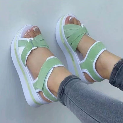 Sandals Women Summer Shoes Woman Wedges Platform Sandals Fashion Fish Mouth Rome Sandals Black Women Shoes