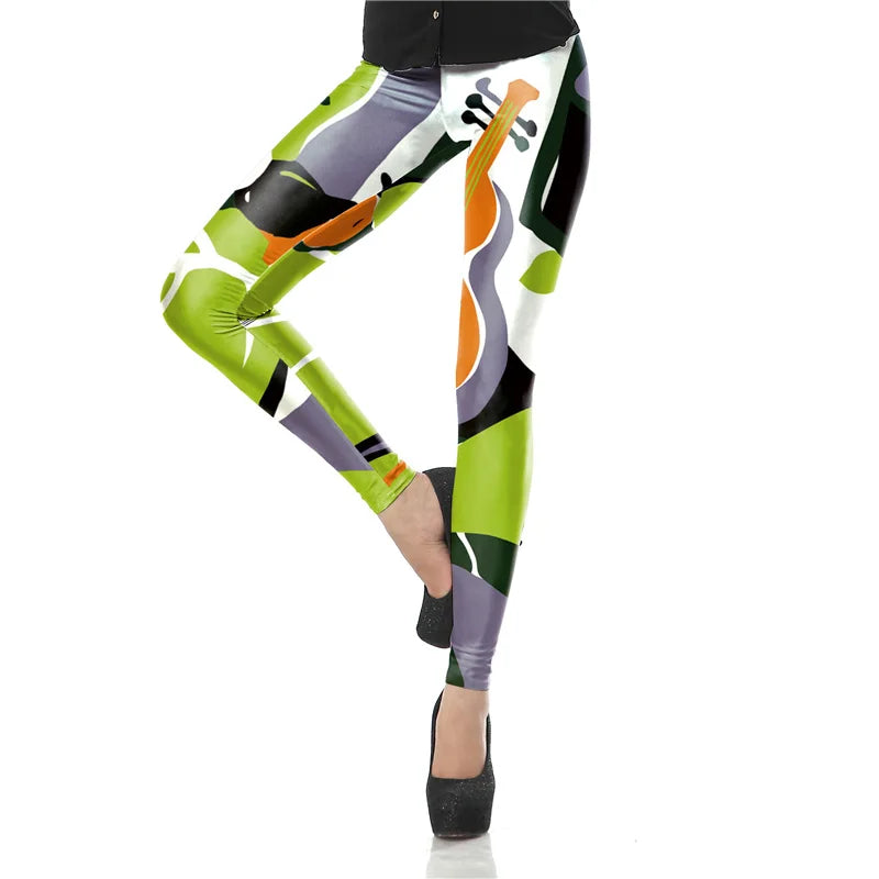 ハロウィン カジュアル レディースレギンス ミッドウエスト スケルトン デジタルプリント ヨガレギンス パンツ ジム タイトパンツ ワークアウト