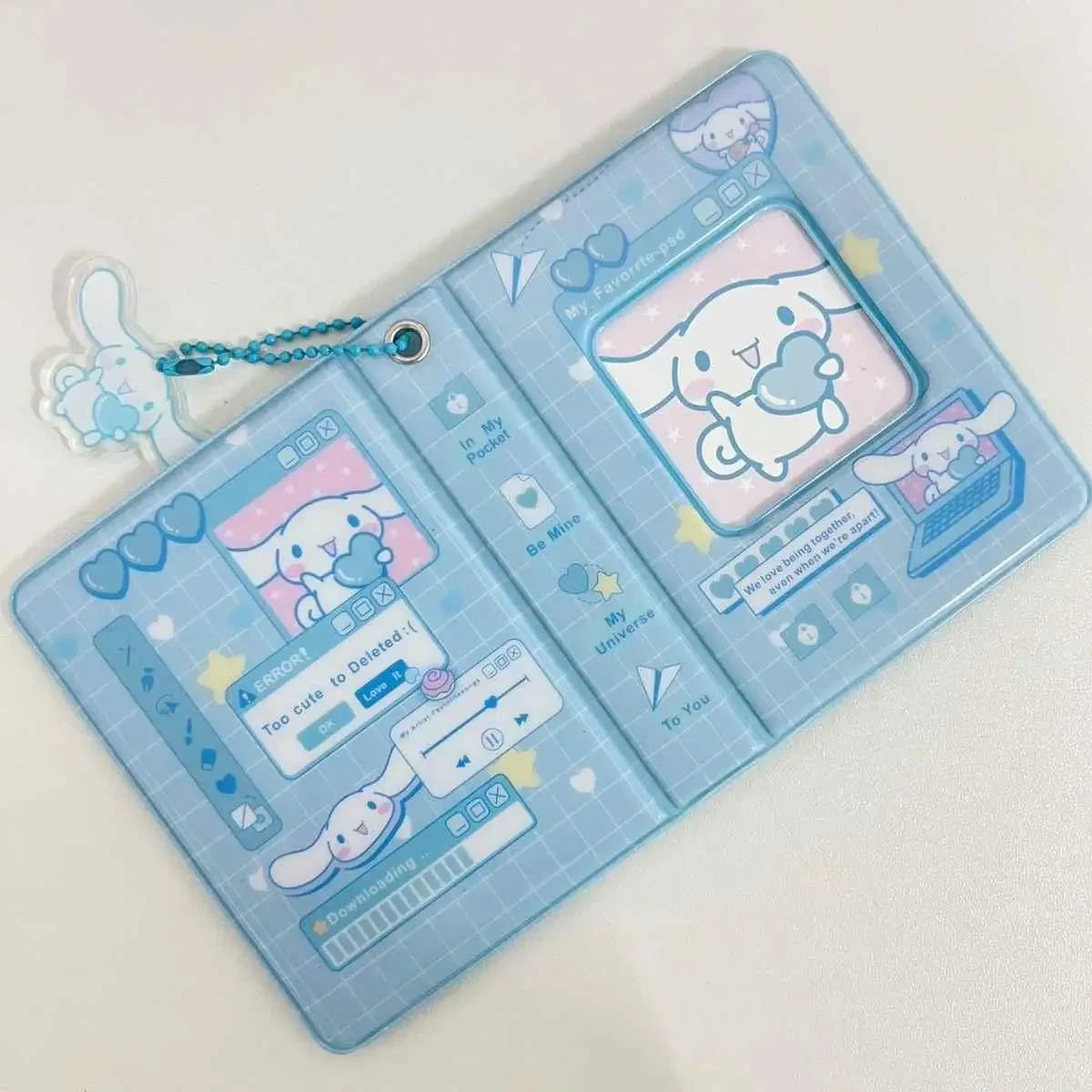 3Inch Sanrio Hello Kitty Photo Album Card Kawaii Kuromi Cinnamoroll Melody Card Storage Holder Cards Collect Mini Toys Gifts
