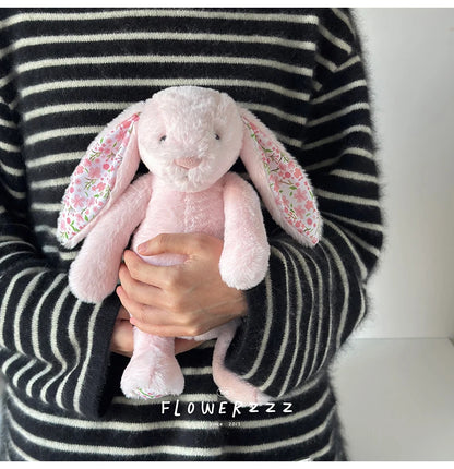 30cm ボニーラビット 花耳ぬいぐるみ 漫画ぬいぐるみ ウサギ人形 子供部屋装飾 おもちゃ 柔らかい 女の子への誕生日プレゼント