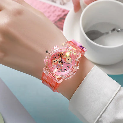 Cartoon Sanrio Kawaii Anime LED Watch Cute Kuromi Melody Pudding Dog Birthday Gifts And Christmas Thanksgiving Gift Toys New