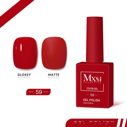 Mxsi 15ml ジェルネイルポリッシュ ネオンブラウン ロイヤルブルー レッドグリーン パスタルヌード ネイルアートワニス ジェルラッカー トップコート UVジェルネイル 未セット