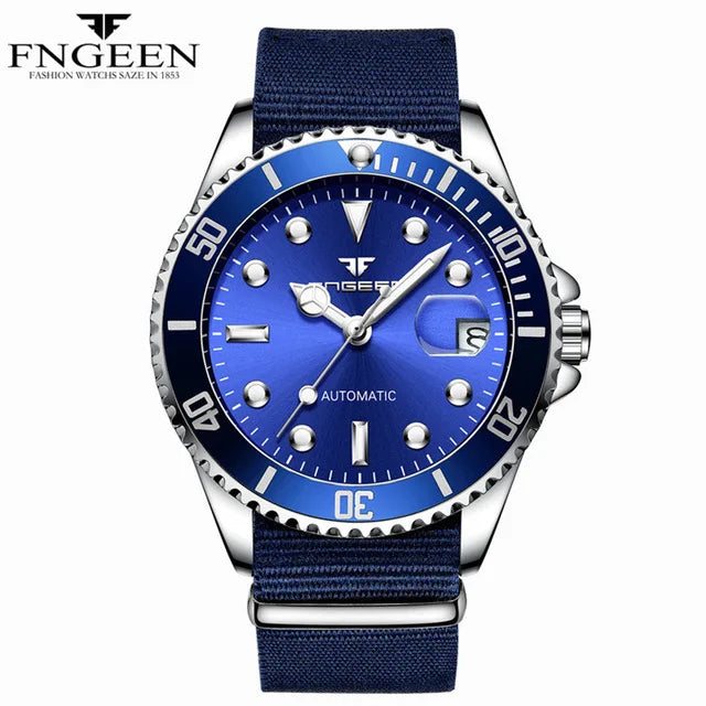 2025 FNGEEN 9001 Luxury Brand Men Watch Steel Tourbillon Skeleton Mechanical Watches Luminous Automatic Date Diamond Wristwatch
