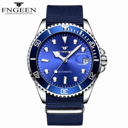 2025 FNGEEN 9001 Luxury Brand Men Watch Steel Tourbillon Skeleton Mechanical Watches Luminous Automatic Date Diamond Wristwatch