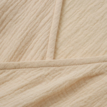 Elegant Party Dresses Women 100% Cotton Muslin Gauze Holiday Beach Casual Corset Waistband Ladies Robe Loose Soild Sundress