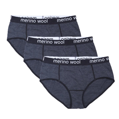 Women's 100% Merino Wool Bikini Brief Merino Underwear Lightweight Briefs Women Sports Active Panties Soft Breathable Anti-Odor