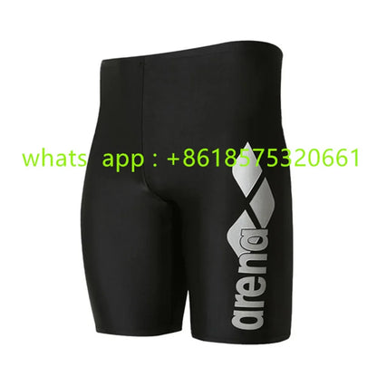 New Men Swim Jammer Swimming Trunks Professional Swim Surf Trunks Summer Beach Lycra Quick Dry Uv Protection Gym Tights Shorts