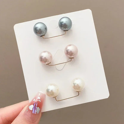 1/12Pcs Pearl Non-slip Safety Pins Dress Brooch Decoration Dress Waist Fastening Pins Collar Adjustment Scarf Buckle Jewelry