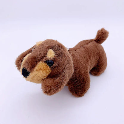 15cm Korea Popular Cartoon Dachshund Keychain Plush Doll Bag Pendant Mini Doll Soft Stuffed Dog Backpack Pendant Girl Women Gift