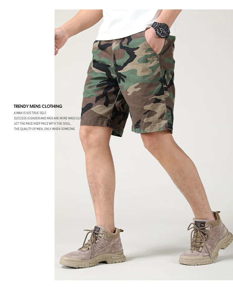 2025 Summer Men's Thin Loose Casual Work Short Pants Simple Wearable Camouflage Wear-resistant Tooling Sports Shorts For Man