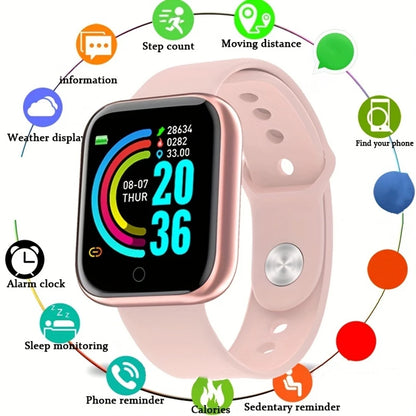 スマートウォッチ メンズ レディース 腕時計 スマートウォッチ メッセージ フィットネスモニター ブレスレット 誕生日プレゼント 電子時計 Android IOS対応