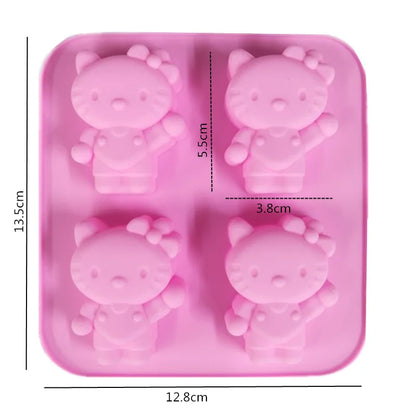 Sanrio Pompom Purin Silicone Cake Molds Hello Kitty Kawaii Anime Baking Tools 3D Bread Pastry Mould Chocolate Mould Diy Tool Toy