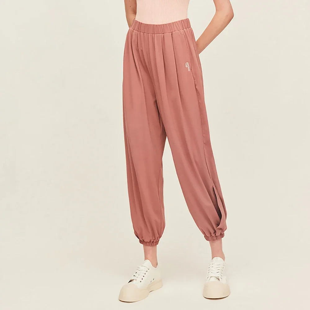 OhSunny レディース ワイドレッグパンツ 日焼け防止 UVカット UPF50+ オーバーサイズ カジュアル トラウザーズ ストリートウェア ルーズストレート フルパンツ 新作