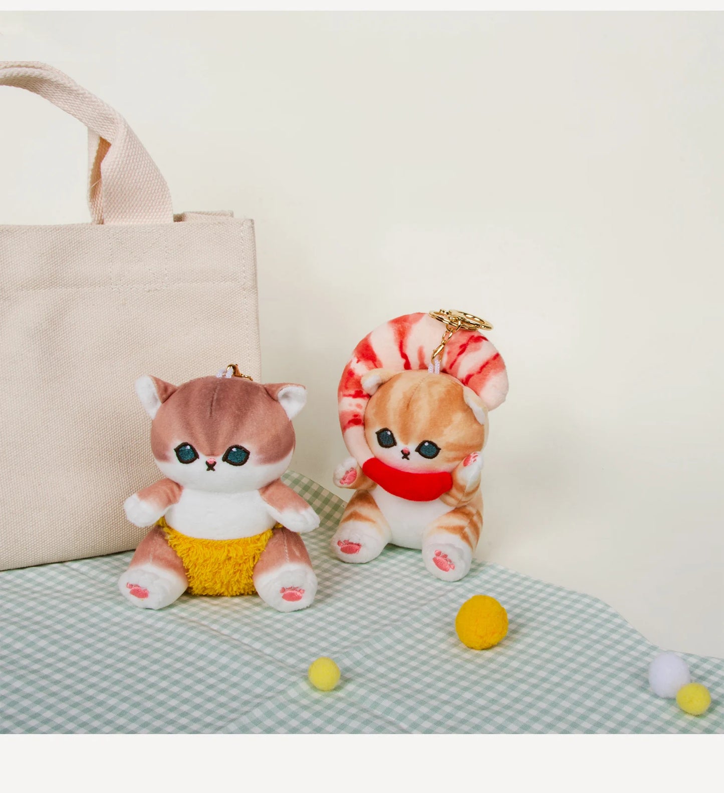 Hot Sale Genuine Yoyo Japanese Style Cute Mofusand Plushie Shark Cat Series Soft Stuff Hanging Keychain Pendant Gifts For Friend