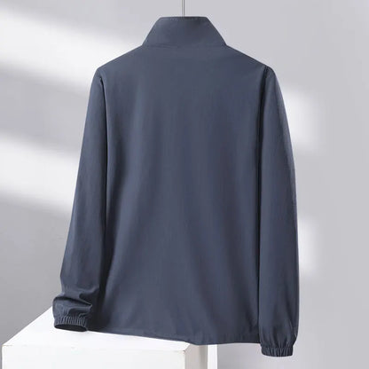 Summer sun-protective clothing men's breathable jacket ice silk quick-dry men's clothes thin single-layer quick-dry UV jacket