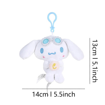 Sanrio Hello Kitty Kuromi Melody Stuffed Toys Pendant Cute Plush Toys Kawaii Keyring Anime Keychain Birthday Gift Party Treats