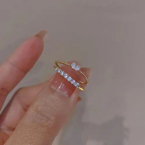 New Fashion Metal Jewelry Three-dimensional Ring Earring Necklace Three Piece Set Creative Design Sense Set Jewelry Ожерелье