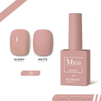 Mxsi 15ml ジェルネイルポリッシュ ネオンブラウン ロイヤルブルー レッドグリーン パスタルヌード ネイルアートワニス ジェルラッカー トップコート UVジェルネイル 未セット