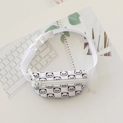 Labubu Clothes Doll Bag 15/17cm V1/2/3 Doll Panda Series Backpack Crossbody Bag Mini Plush Cotton Doll Decoration Accessory Gift