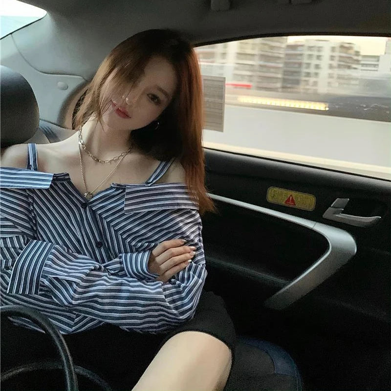 スラッシュネック ミニドレス レディース 韓国風 ストライプ パッチワーク ヒップラップドレス ファッション ストリートウェア 長袖 ボディコンデザイン ワンピース 新作