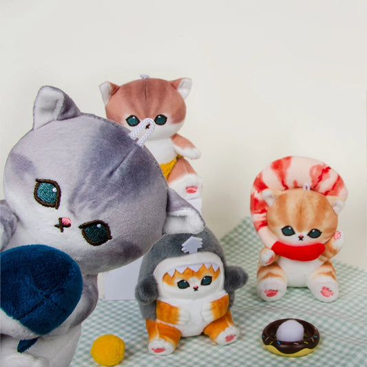 ホットセール 正規品 ヨーヨー 和風 かわいい モフサンド ぬいぐるみ サメ猫シリーズ ソフトスタッフ 吊り下げキーチェーンペンダント 友人へのギフト