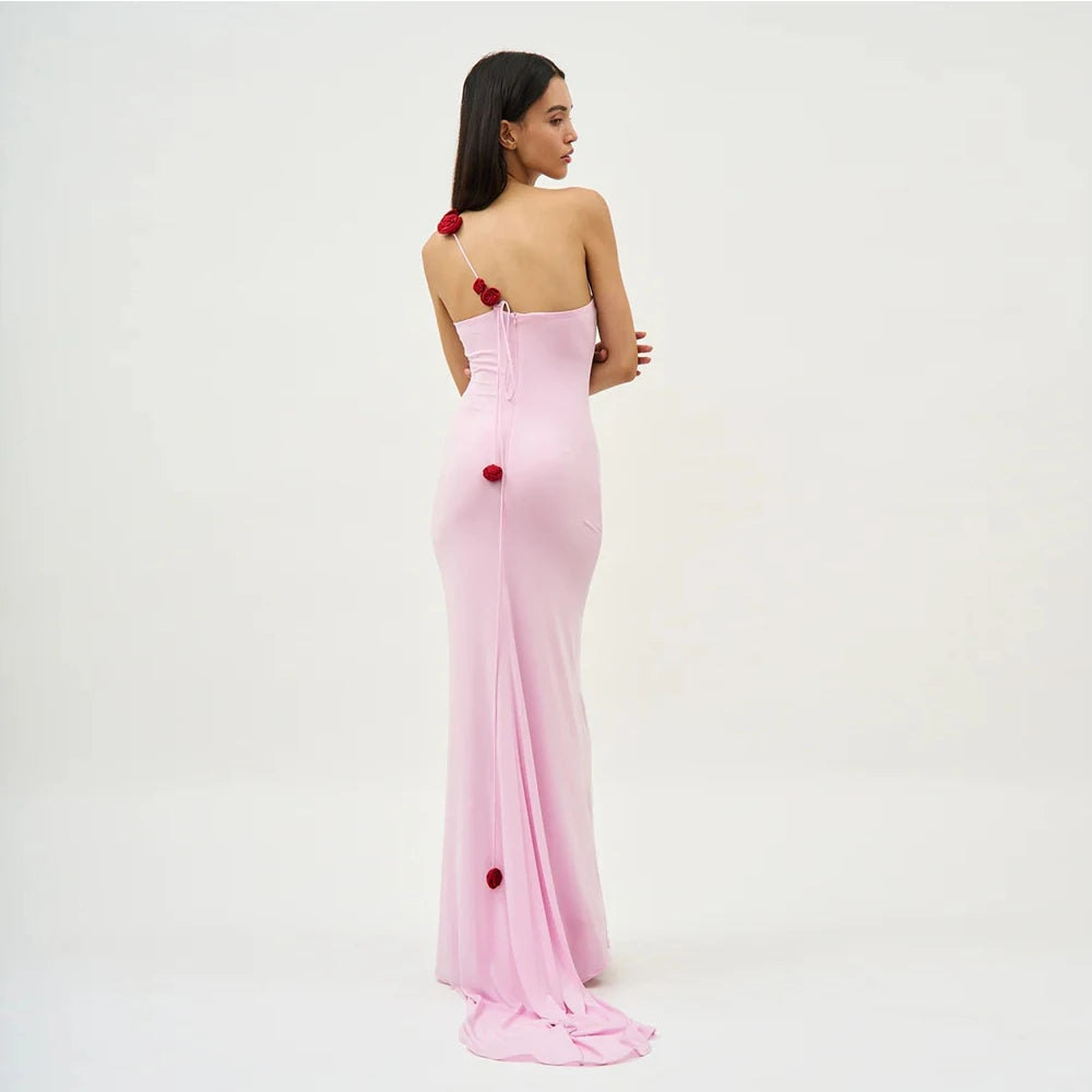 Birthday Evening Dresses for Women Luxury 2024 Halter Party Prom Dress Sexy Slim Female Clothes Fashion High Waist Lady Outfits
