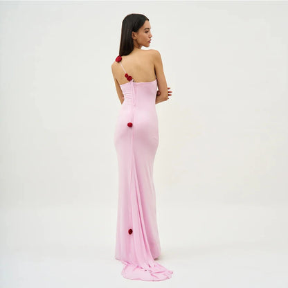 Birthday Evening Dresses for Women Luxury 2024 Halter Party Prom Dress Sexy Slim Female Clothes Fashion High Waist Lady Outfits