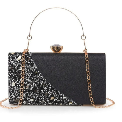 Luxury High Design Women Evening Bag Brand Party Banquet Glitter Bag For Ladies Wedding Clutch Handbag Shoulder Bag Chain Bolsas