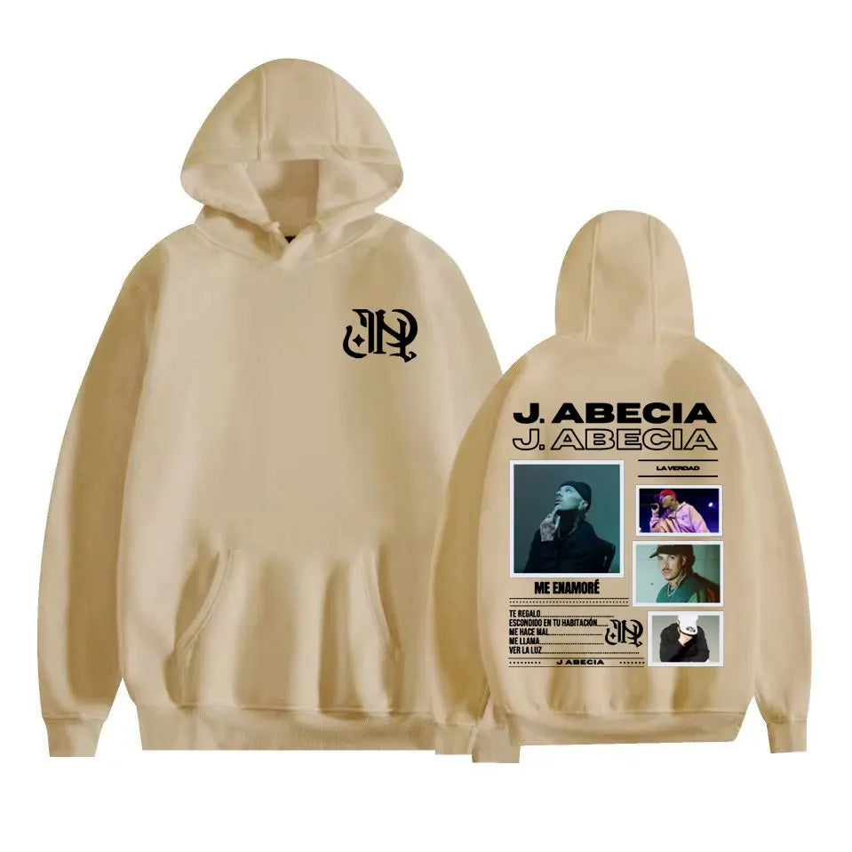 Rapper J Abecia La Verdad Album Tour Hoodies Men Women Harajuku Hip Hop Music Sweatshirt Casual Long Sleeve Pullovers Streetwear