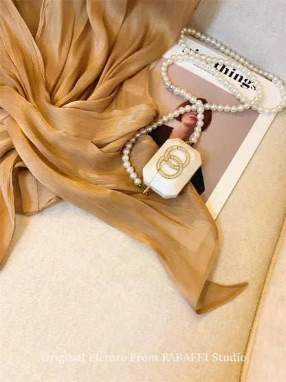 French Cross V-Neck Chiffon Blouse Women's Summer Premium Linen Sleeveless Irregular Tulle Top
