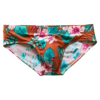 Sexy Floral Print Swimwear Men Beach Shorts Board Surfing Shorts Swimming Trunks Push Up Pad Men Swimsuits Sunga Bathing Suits