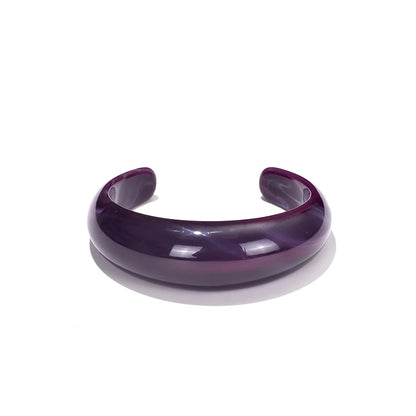 Vintage Bohemian Resin Cuff Charms Bracelets Bangles For Women Fashion Jewelry Acrylic Wide Open Wrist Geometric Bangle Pulseras
