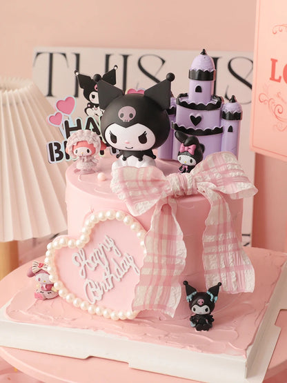 Cartoon Figure Kulomi Cake Decoration Sanrio Girl Child Happy Birthday Party Supplies Wedding Anniversary Decora Cake Topper