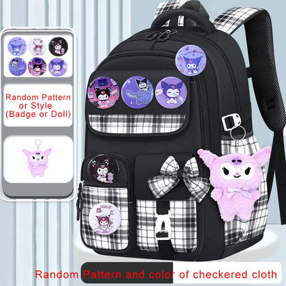 Cute My Melody Kuromi Cinnamoroll Boys Girls Kids Student Back To School Book Bags, Teenagers Mochila, Laptop Travel Backpack