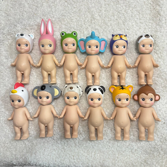 Sonny Angel Mini Figure aimal v1 Series No box No bag  Blind Box rabbit panda owl monkey koala frog SAS65375