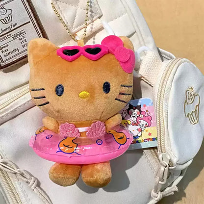 Sanrio ハローキティ ぬいぐるみキーチェーン ペンダント ハワイアンコレクション Kt キャット ぬいぐるみ キーリング バッグアクセサリー 女の子向けギフト