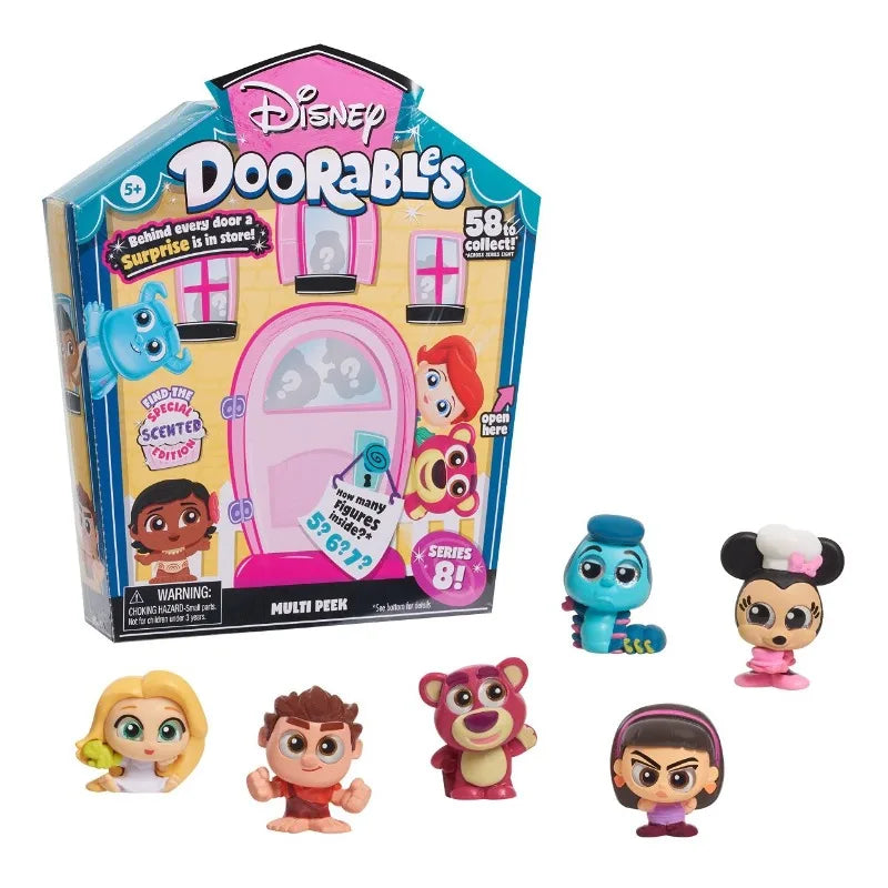 Anime Disney Doorables Figures Villain Glass Eye Kawaii Doll Surprise Blind Box Toys Cartoon Model Collectible Kids Gifts