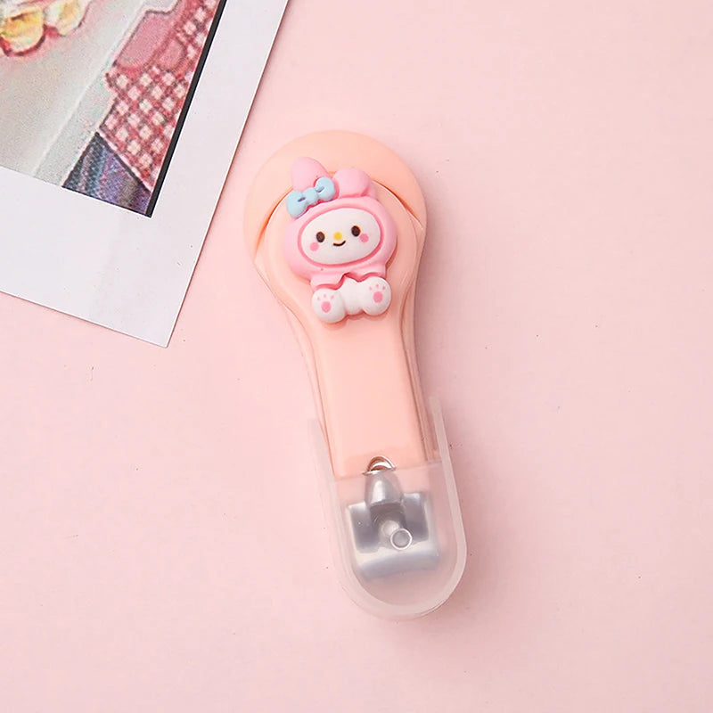 Cute Cartoon Nail Clippers Kawaii Cinnamoroll Hello Kitty Kuromi Melody Nail Clipper Folding Nail Clippers Nail Beauty Tools