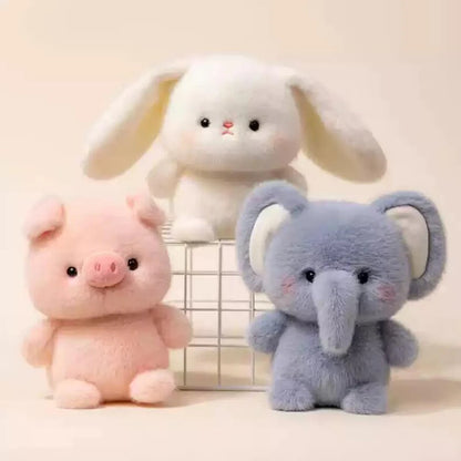 15CM かわいい動物ぬいぐるみ 子供用テーブル人形飾り コンパニオン人形 誕生日 クリスマス ギフト 柔らかい睡眠コンパニオン かわいい