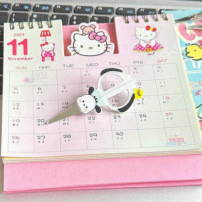 Sanrio Kawaii Hello Kitty Small Scissors Hairpin Cartoon Cinnamoroll My Melody Kuromi Pochacco Bangs Clip Sweet Girls Hair Clips