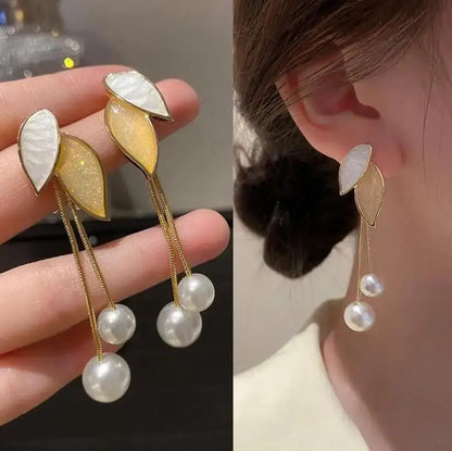 925 Silver Needle Korean Fashion Long Chain Tassel Earrings For Women Metal Earing Jewelry 2025 Trending Women's Drop Earrings