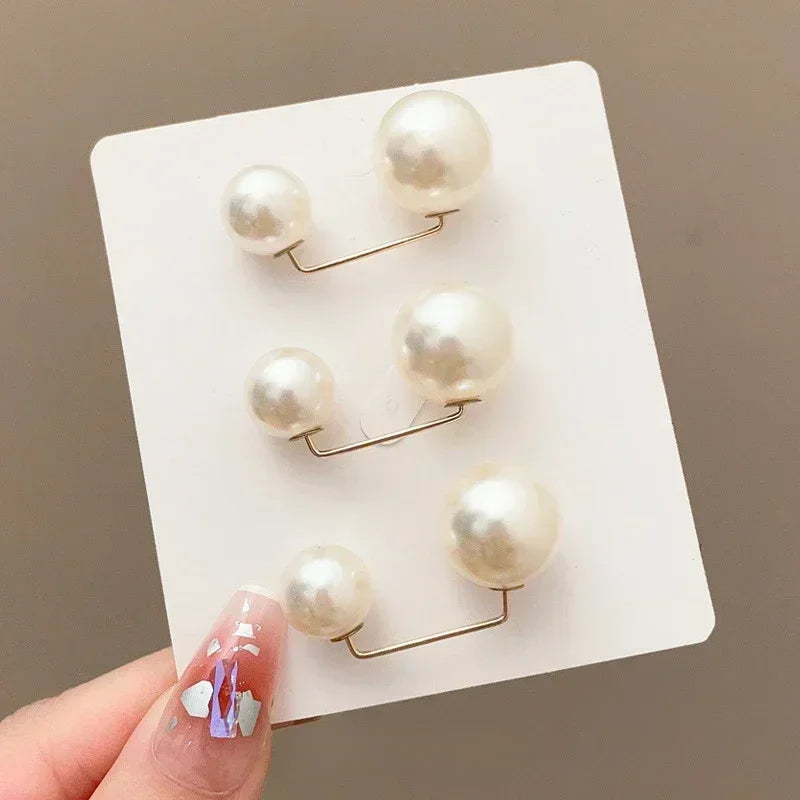 1/12Pcs Pearl Non-slip Safety Pins Dress Brooch Decoration Dress Waist Fastening Pins Collar Adjustment Scarf Buckle Jewelry